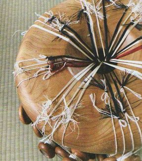 Leader cords at the end of a braid