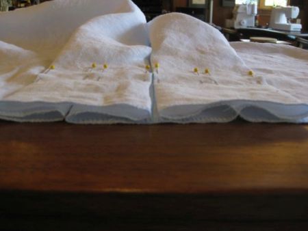 view of pleats from the edge